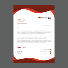 Modern letterhead template for stationery design
