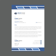 Modern letterhead template for stationery design