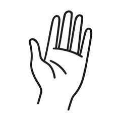 Hand gesture vectors with various human hands, fingers, and palms illustrating different signs and symbols
