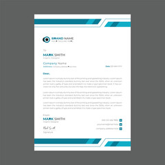 Naklejka premium Modern letterhead template for stationery design