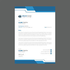 Modern letterhead template for stationery design