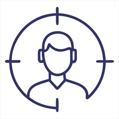 Person target symbol icon outline
