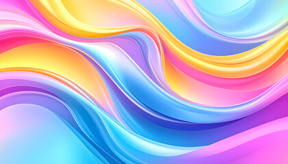 Abstract Colorful Wave: A mesmerizing display of flowing, vivid hues dances across the canvas, creating a captivating symphony of color and form. A true celebration of artistic creativity.