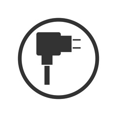 Electric plug icon isolated on transparent background