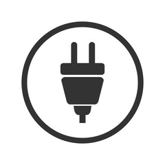 Electric plug icon isolated on transparent background