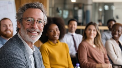 Engaged team in collaborative learning workshop with diverse participants