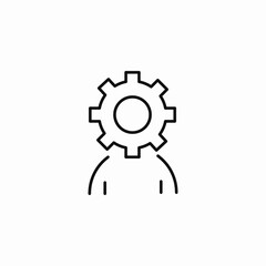 gears head icon icon sign vector