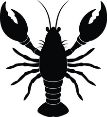 Obraz premium lobster silhouette vector icon,vector icon