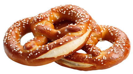 salted pretzel isolated on white or transparent png