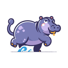 
hippo illustration design