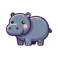 
hippo illustration design