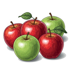 drawing, fruit, illustration, food, vector, organic, design, leaf, apple, summer, art, fresh, healthy, set, graphic, isolated, vegetarian, vitamin, sketch, icon, nature, diet, collection, drawn, line,