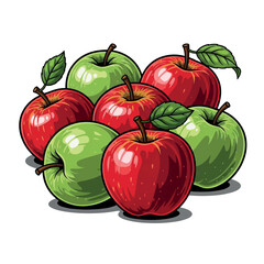 drawing, fruit, illustration, food, vector, organic, design, leaf, apple, summer, art, fresh, healthy, set, graphic, isolated, vegetarian, vitamin, sketch, icon, nature, diet, collection, drawn, line,
