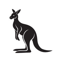 kangaroo vector silhouette sketch art logo idea collection