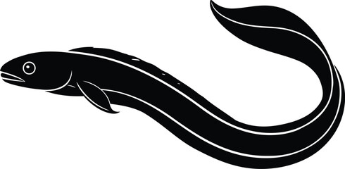 unagi eel silhouette vector icon,symbol © mariom