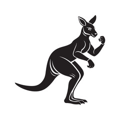 kangaroo vector silhouette sketch art logo idea collection