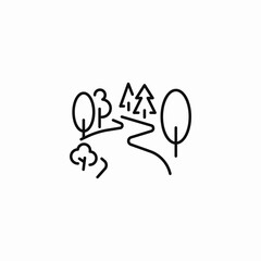 winding path icon icon sign vector