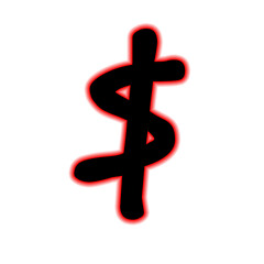 Bold red dollar sign, illustrating finance, investment, money, and economic success