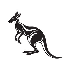 kangaroo vector silhouette sketch art logo idea collection