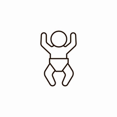 baby in diaper icon sign vector