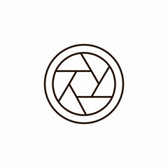 camera aperture shutter icon sign vector