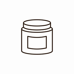 cosmetic cream jar icon sign vector