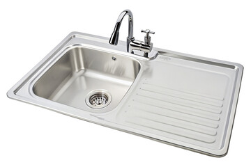 Modern stainless steel kitchen sink with drainer and faucet for stylish and functional kitchens
