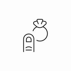 finger with gift icon sign vector