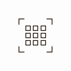 grid focus camera icon sign vector
