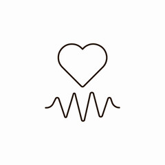 heartbeat rate monitor icon sign vector