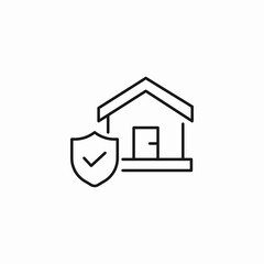 home security shield icon sign vector