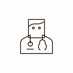 medical doctor professional icon sign vector