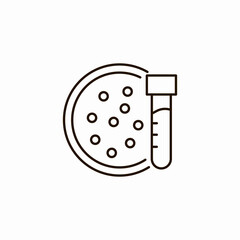 petri dish sample icon sign vector
