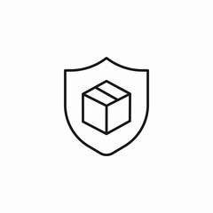 protected parcel delivery icon sign vector