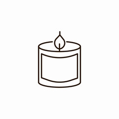 scented candle lit icon sign vector