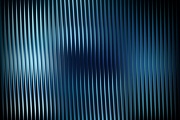 Obraz premium Abstract blue metallic vertical ribbed background with light effects