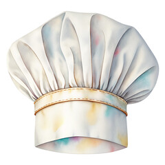 Classic chef hat illustration symbolizing culinary expertise on a blank background for design use