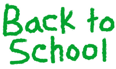 Green back to school text for education promotions use with transparent background