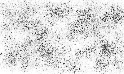 Black grunge scattered noisy textured pattern on transparent background with scattered grain dust effect