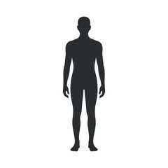 Human Body Silhouette on Transparent Background for Compositing and Design Projects with Isolated Figure