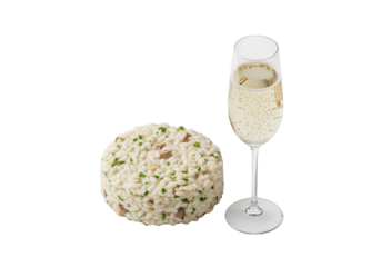Mushroom Risotto with Champagne - Fine Dining