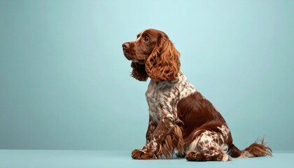 Boykin Spaniel on studio background	