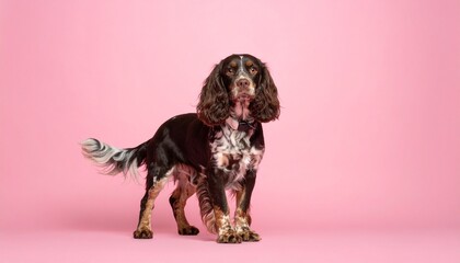 Boykin Spaniel on studio background	