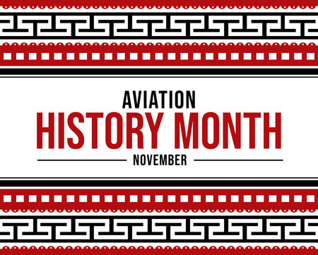 Aviation History Month November poster honoring flight heritage