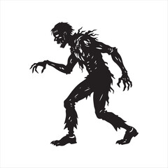 zombie vector silhouette sketch art doodle idea collections