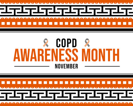 COPD Awareness Month November campaign poster raising lung disease awareness and support