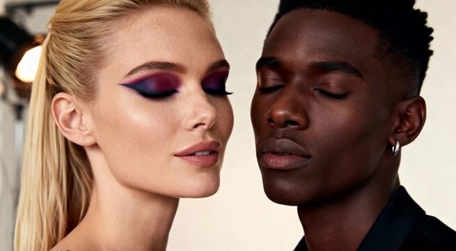  Jovenes modelos posando de frente a la cámara 