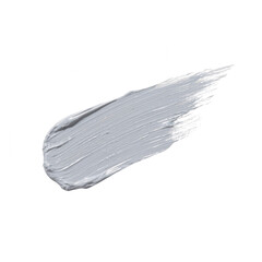 Fototapeta premium Gray Cosmetic Clay Mask Smear Isolated on White Background