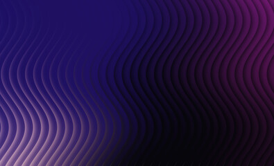 Abstract wavy lines in purple and blue gradient, fluid background