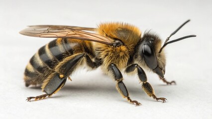 Leafcutter Bee on studio background
